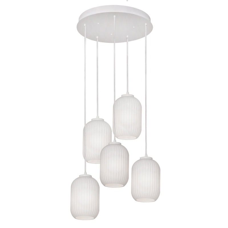 Darval 5 - Light White Cluster Pendant