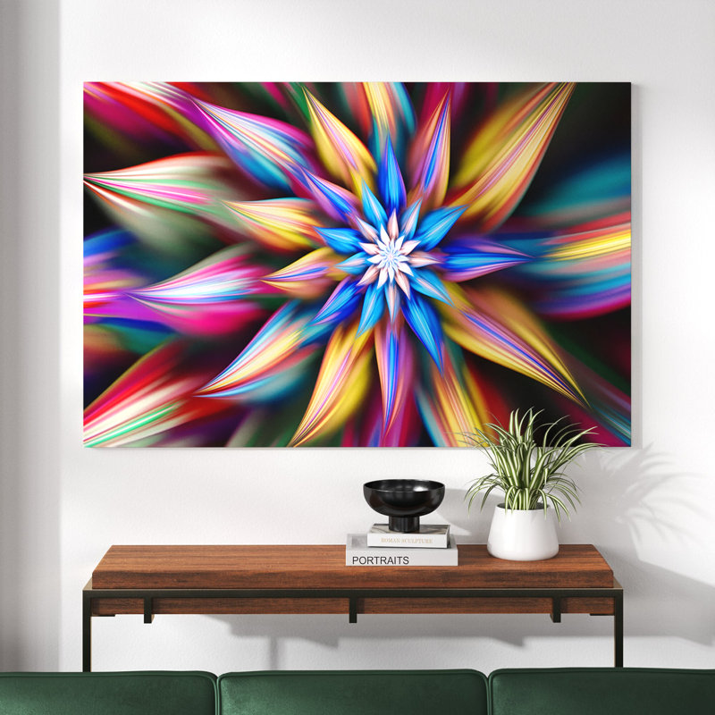 «Exotic Multi-Color Flower Petals», impression sur toile tendue, H 40 po x l 60 po x P 1,5 po