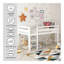 Lit simple mezzanine en bois Lit mezzanine bas avec échelle, simple, blanc