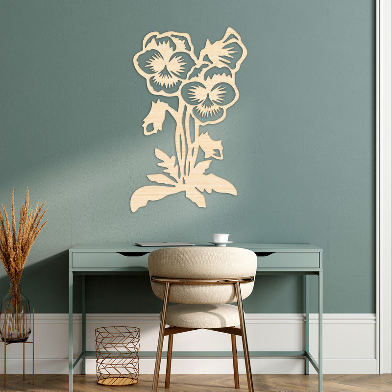 Art mural abstrait de fleurs et de pétales - ACM, H 32 po x l 20,3 po x P 0,25 po, Noir