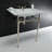 Kingston Brass Dreyfuss 31-Inch Ceramic Console Sink with Stainless Steel Legs-50241374-50233730