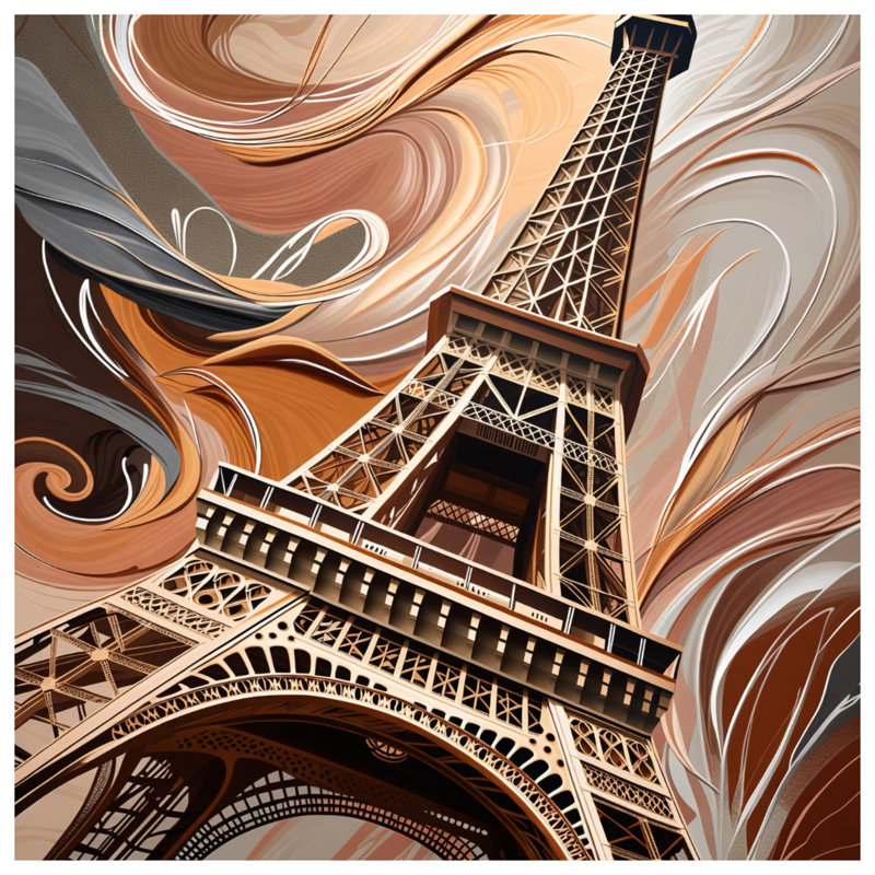 Rideau de douche Tour Eiffel - Architecture contemporaine, L 70 po x H 93 po