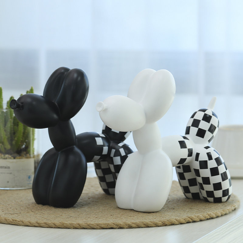 Sculpture de chien Anissah, Blanc