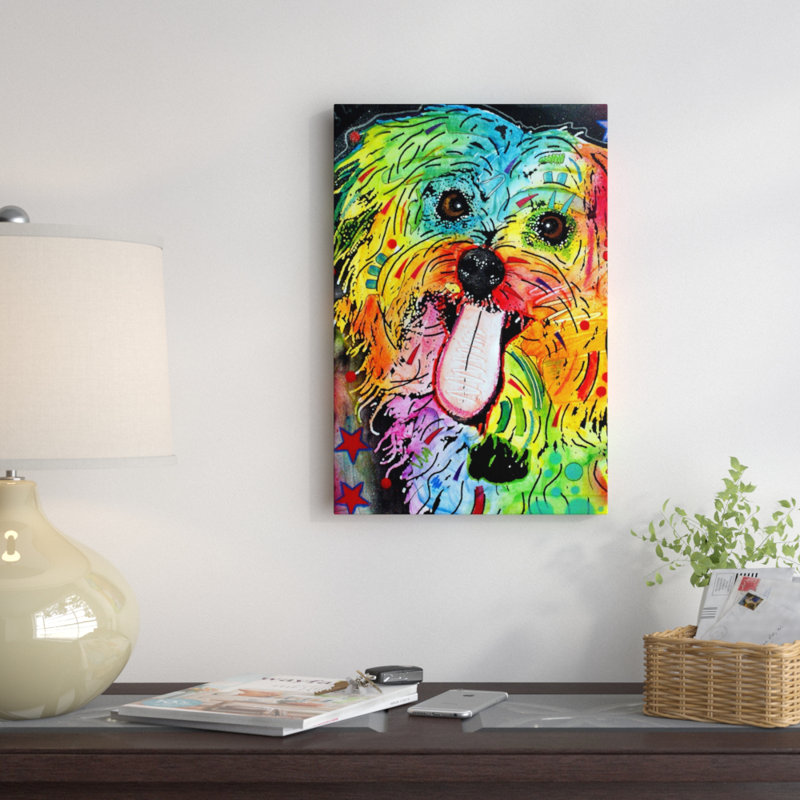 «Shih Tzu» par Dean Russo, impression sur toile, H 60 po x l 40po x P 1,5 po, Toile tendue