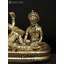 Statue de 3 pouces Sheshashayi Vishnu avec déesse Lakshmi