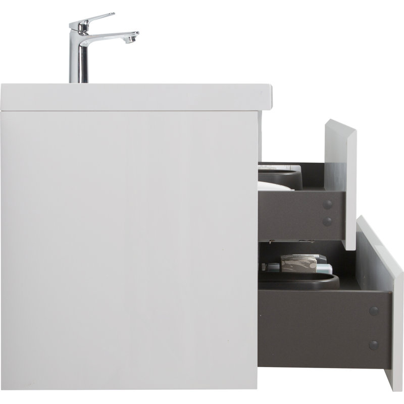 Meuble-lavabo flottant avec lavabo