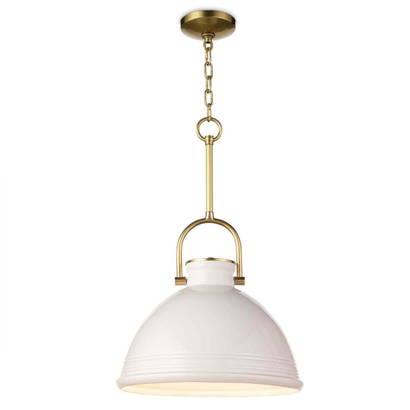 Luminaire suspendu en céramique Eloise, Blanc