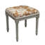 Tabouret de coiffeuse en lin gris avec pivoine grise-1283452773-1283452774