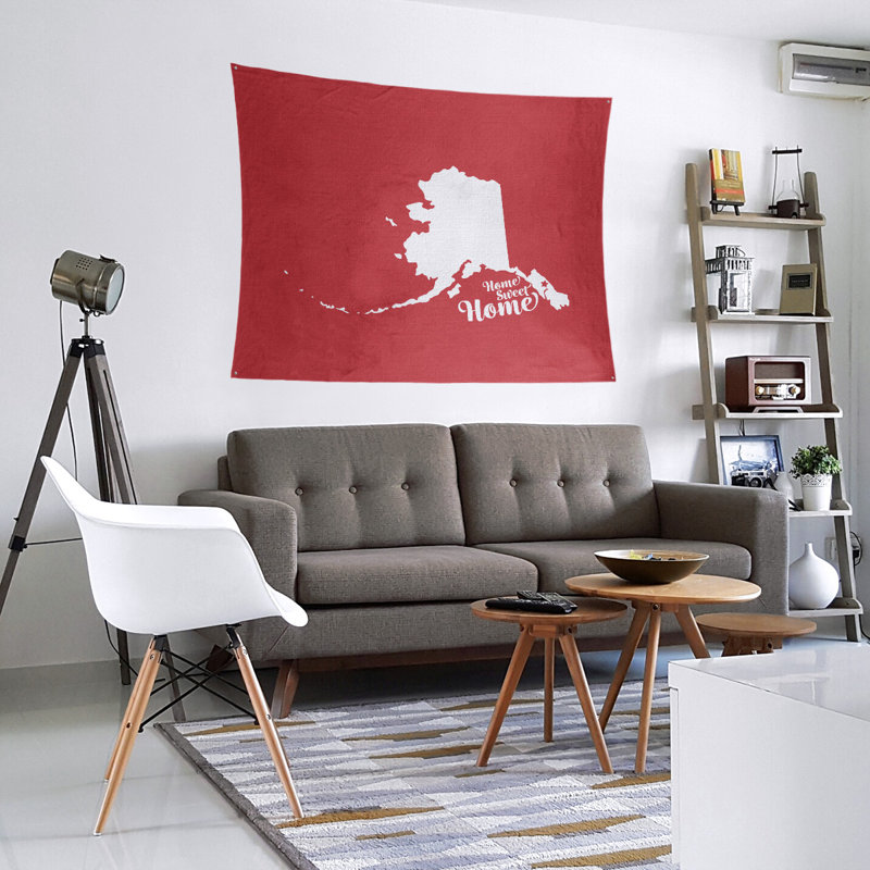 Tapisserie murale juneau doux pour la maison, H 27,5 po x l 37,5 po, Rouge