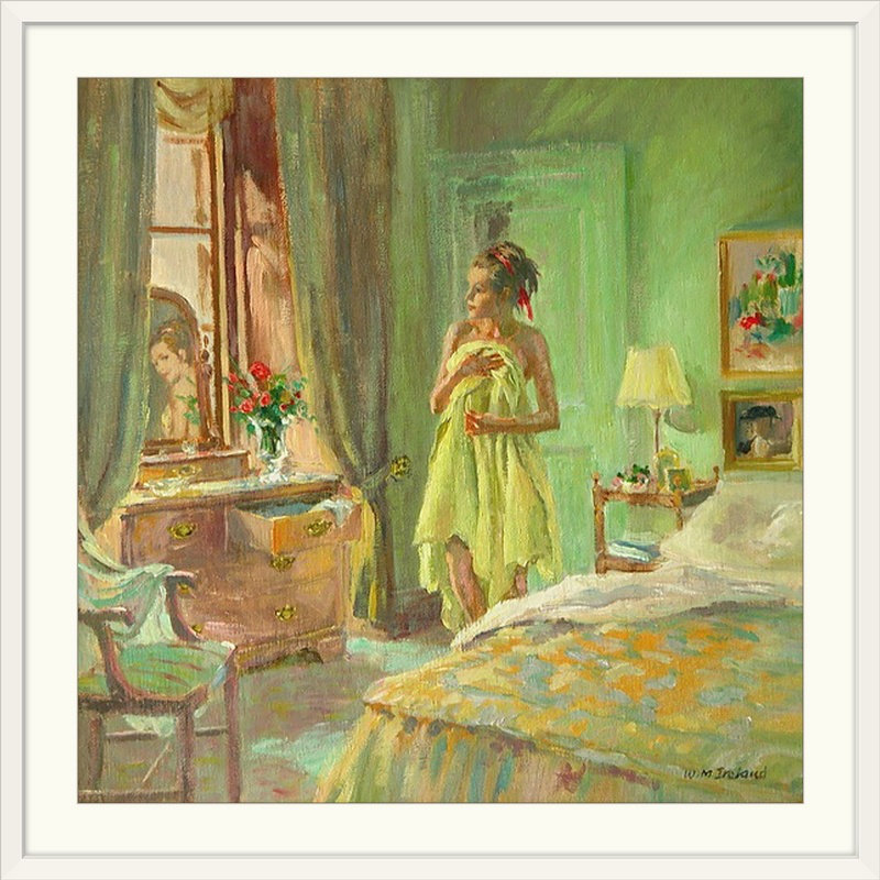 « louise » par william ireland, reproduction d’art, H 20" x l 20" x P 1", Cadre blanc