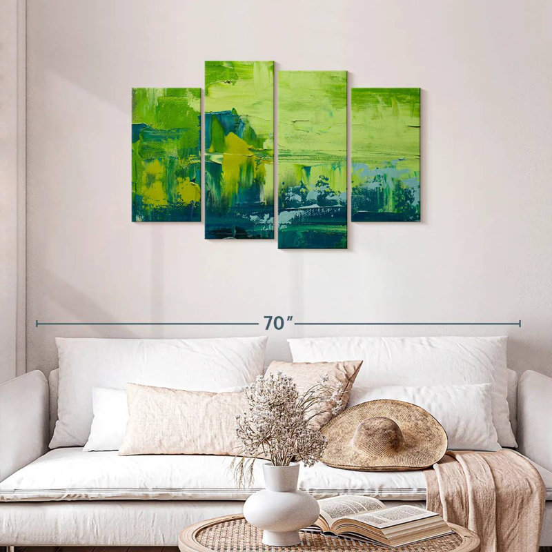 Avery Large Green Abstract, 27'' H x 43'' W