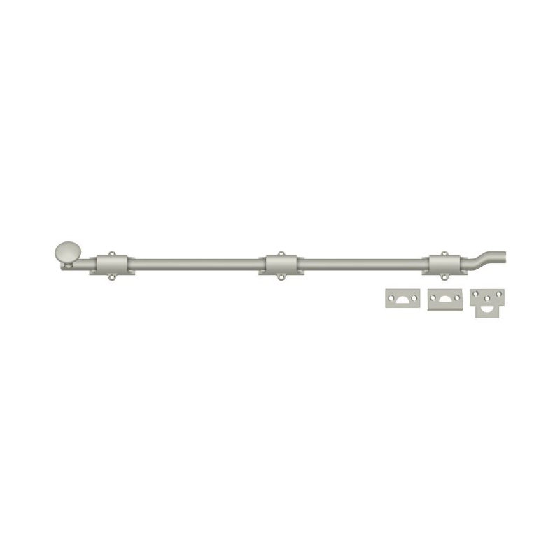 Boulon de surface de 26 po Deltana FPG2615 avec décalage; robuste; finition nickel satiné, Nickel brossé