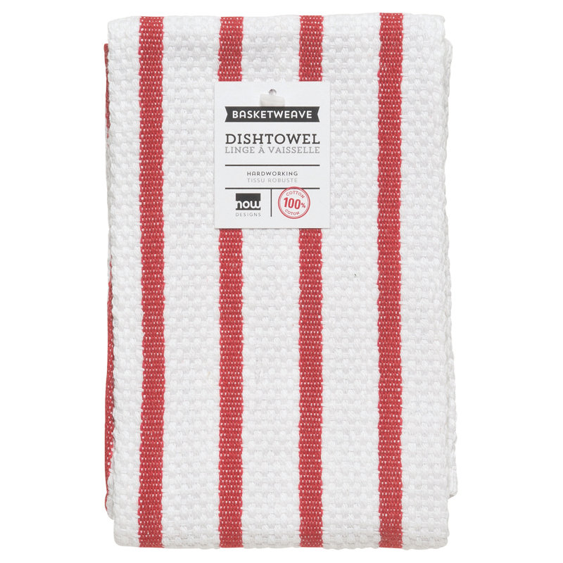 Serviette de thé basketweave, Rouge