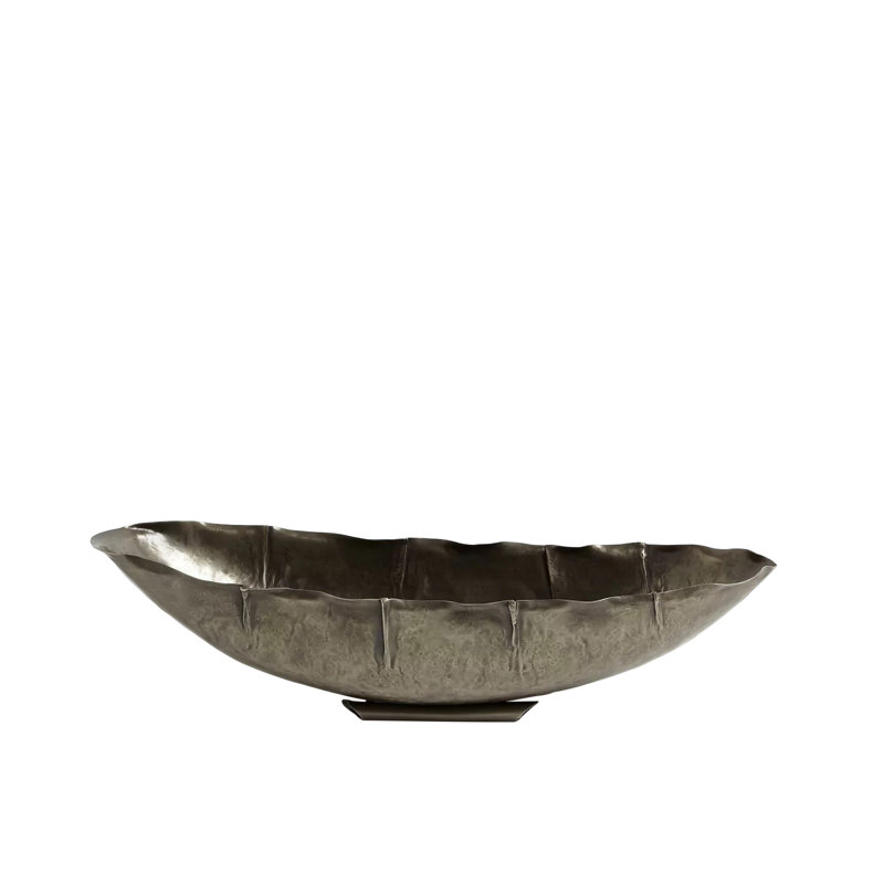 Bol Larkin - nickel antique, H 5,5 po x l 6 po x P 18,75 po