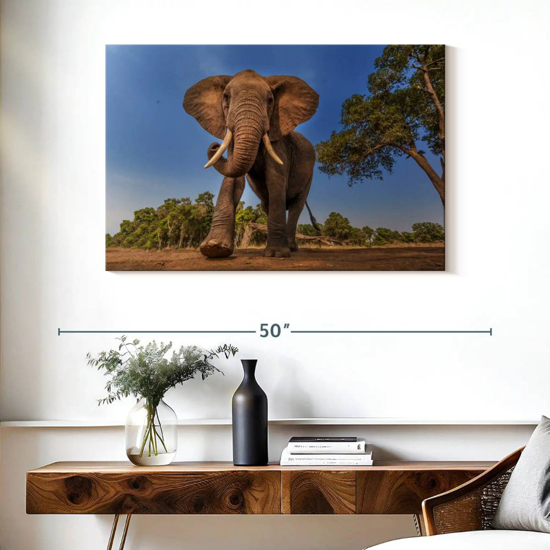 Brampt Playful African Elephant, 26" H x 39" W