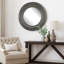 Miroir d'appoint mural rond gris