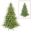 7.5' Pre-lit Miracle Shape Alberta Spruce Artificial Christmas Tree