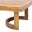 Ensemble de causeuse et table basse d'extérieur en bois d'acacia avec coussins
