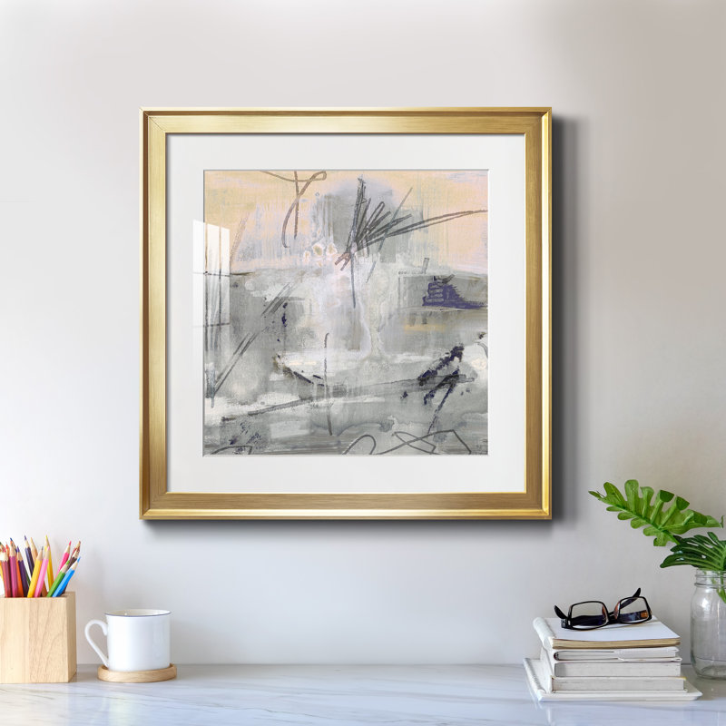 Southeast I - peinture encadrée, H 17,5 po x l 17,5 po x P 1,5 po, Doré