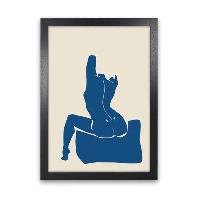 Matisse Sitting On Bed Arms High Blue by Planeta444 - Print