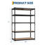Étagère de rangement robuste à 5 niveaux pour garage, support réglable en métal, capacité de 2 500 lb, 48 x 24 x 72 po-855867522-855867534