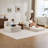 Compression Mahjong Sofa,Convertible Floor Sofa Bed,DIY Boneless Modular Sectional Sofa,No Assembly Required,Circle Fleece Fabric,Oversized 2 Seater With 2 Pillows,White-2078453516