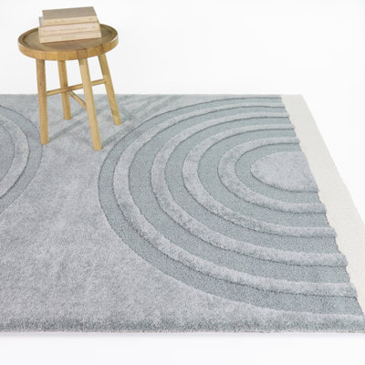 Ira Teal Modern Arches Area Rug
