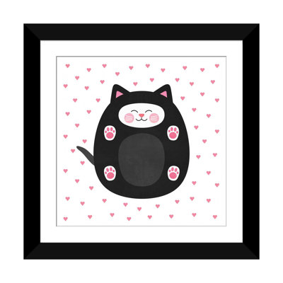 « chat love », impression sur toile tendue