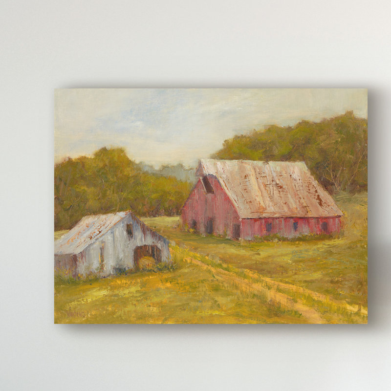 « country granges », peinture sur toile tendue, H 14 po x l 19 po x P 2 po