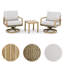 Fauteuil club pivotant en aluminium Dymir