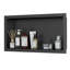 Niche murale rectangulaire de 33 x 47,5 cm avec tablette encastrée en métal et éclairage DEL COB.-1737389507