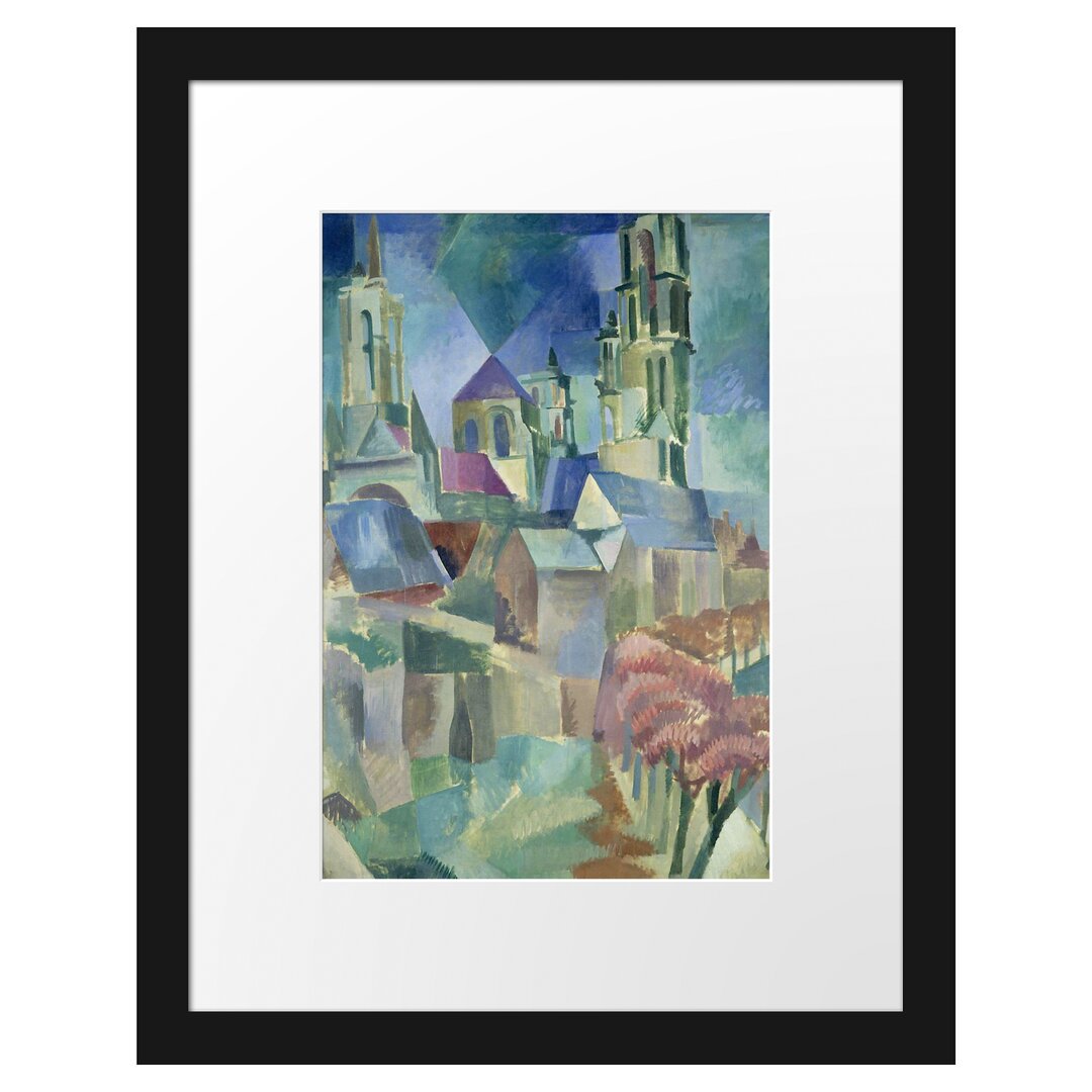 Gerahmter Kunstdruck Image Study the Towers of Laon von Robert Delaunay