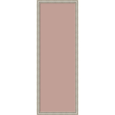 Tableau magnétique encadré en tissu, babillard rose rosé 14 x 38 pour l'organisation murale