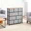 Commode en tissu avec tiroirs, unité de rangement avec structure en acier pour chambre à coucher, couloir