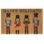 Paillasson d’extérieur antidérapant happy holidays de casse-noisette 30 po x 18 po Lacinda