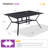 Dannilyn Rectangular Metal Outdoor Dining Table With Umbrella Hole , 55.1'' in. W 37.8'' in. D-613787573