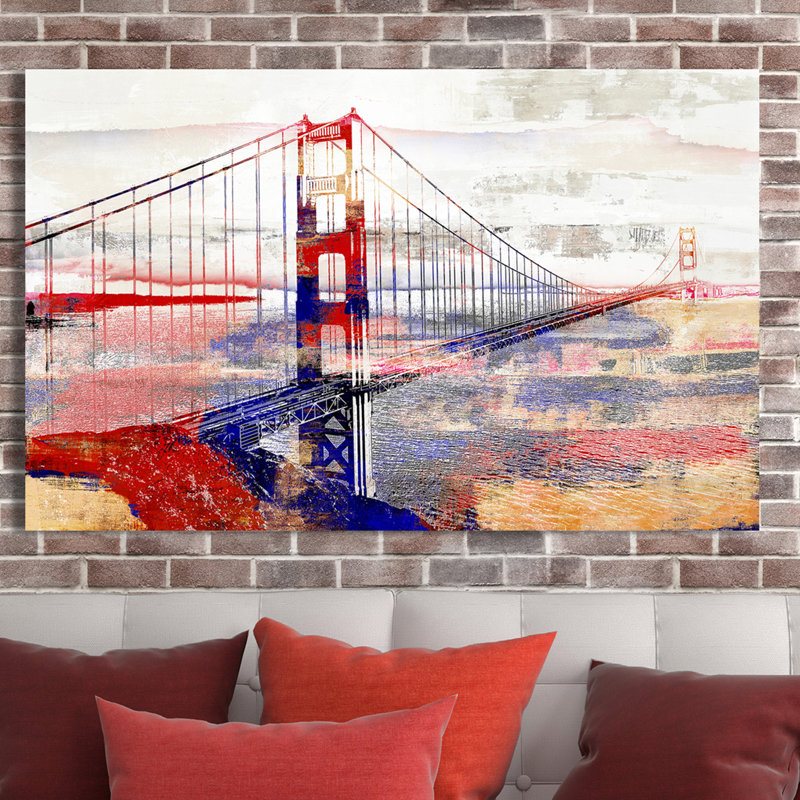 « golden gate bridge iii », reproduction d’impression sur toile tendue, H 18 po x l 30 po