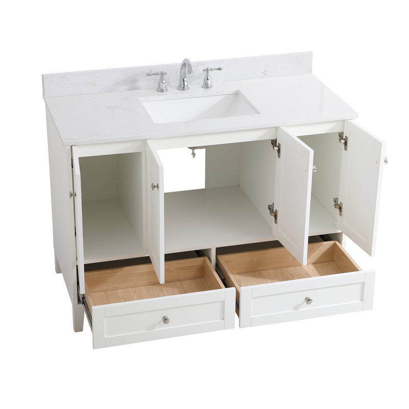 Ensemble de meuble-lavabo simple 48 po Selma, Blanc