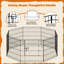 24'' H 8 Panel Metal Exercise Pen With Door
