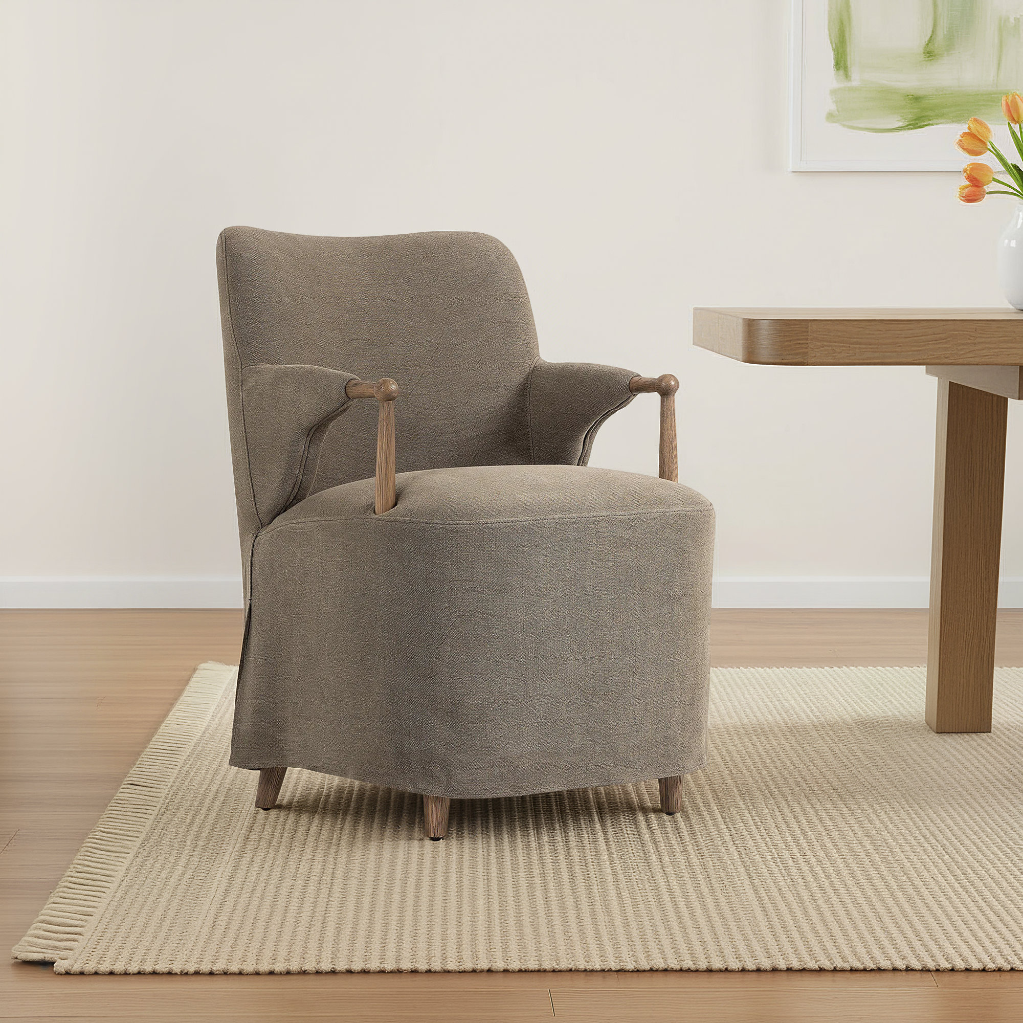 Brently Dining Chair, Broadway Olive
