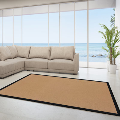 Tapis noir touffeté à la machine Nannette