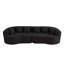 Curved Sectional Sofa, 111.5-Inch Oversized Modern Bone-Free Cloud Sofa With 6 Pillows Four-Seater Memory Foam Sofa With Deep Seat Design-1850972658