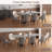 8-Person Extendable 63'' to 94.5''  Dining Set,Rectangular Sintered Stone Top,Stainless Steel Legs(1 Table 8 white Chairs)