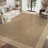 UV-Resistant Geometric Herringbone Indoor/Outdoor Area Rug In Natural Beige-91137442