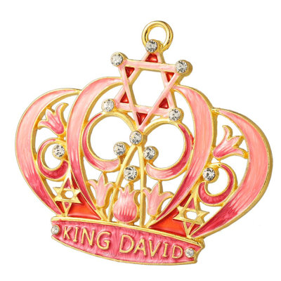 Ornement en forme de fêtes de la dame de noël avec star of david