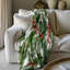 Fleur de naissance de décembre Holly - couverture en sherpa de qualité supérieure 1 pièce - reproduction d'art luxueuse-97195622