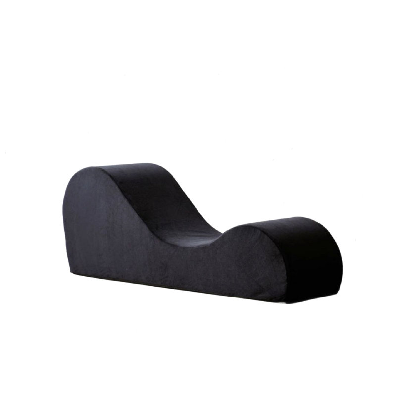 Chaise longue Relax, conception ergonomique, noyau en mousse haute, housse amovible noire lavable avec fonctionnalité, mousse, housse lavable à la machine,