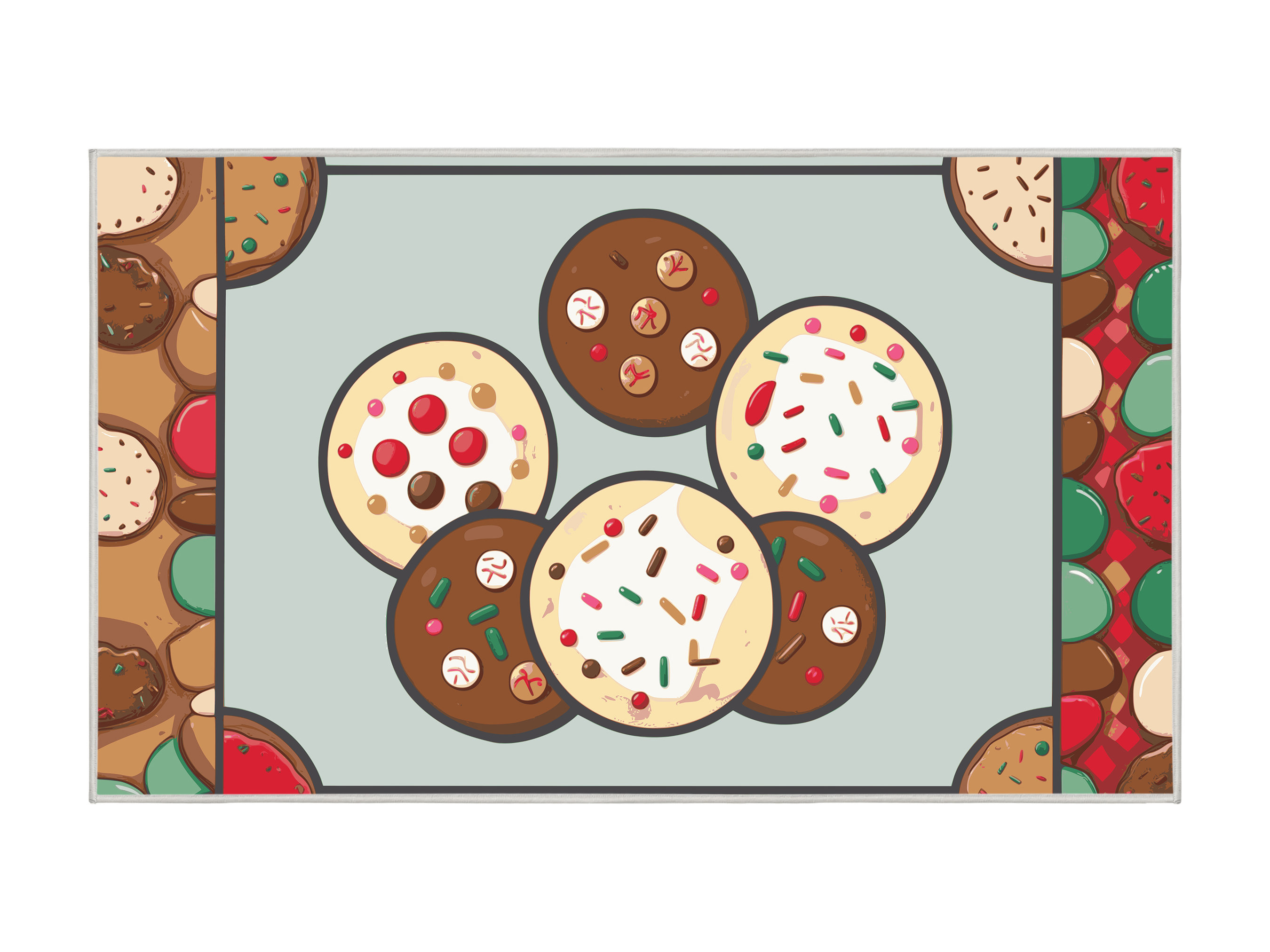 The Holiday Aisle® Cookies Holiday Rug | Wayfair