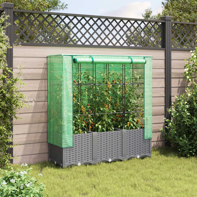 Nicki Raised Garden Bed, Grey/Brown/Blue