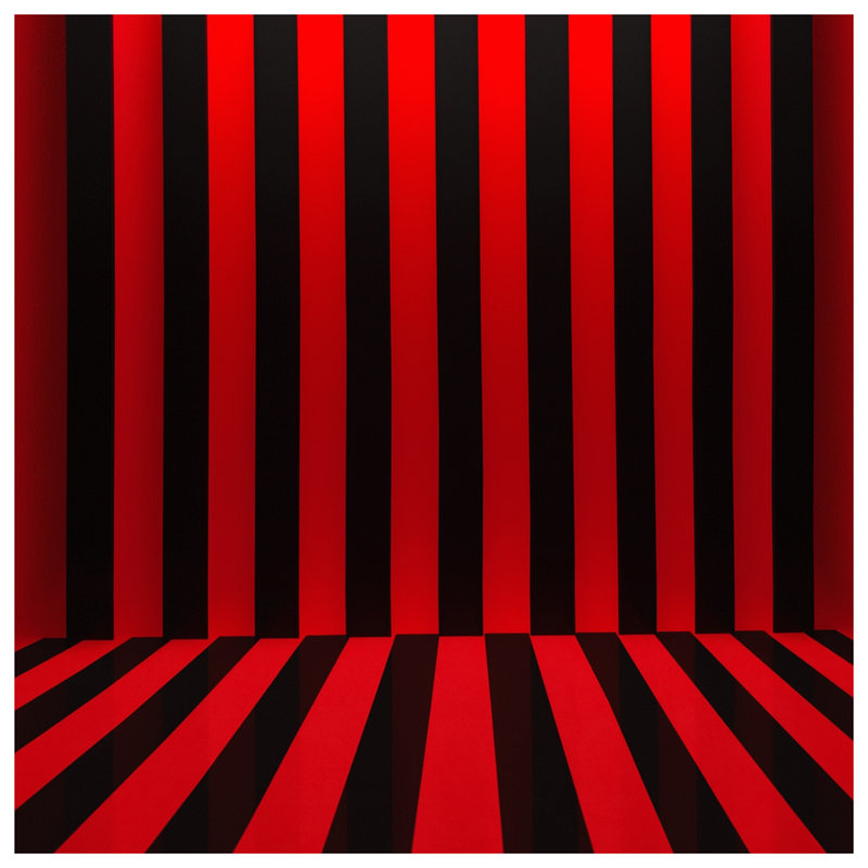 Red Black Stripes Bedding Stripes Bedspread Pattern, Queen